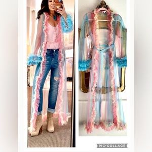 Zsa Zsa Gabore multi-colored duster